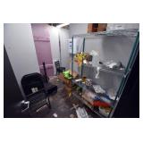 {lot} Vacuums, Stanchions, Cleaning Supplies Etc.