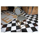 Aluminum Wicker Style High-Back Barstools, 17"x16