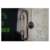 Black Pipe Single Bulb Wall Fixture