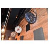 Large Two-Faced Hung Wall Clock, Hung Approx. 20ft