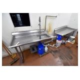 Stainless Steel Single Well Sink w/ Gooseneck Fauc