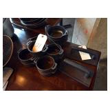 American Metalcraft, 9 Cast Iron Mini Pots, (5) Lo