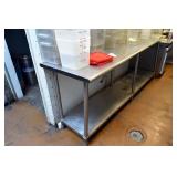 96"x24" Stainless Steel Prep Table