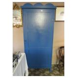 Hand Made Blue Cabinet w/6 Shelves 76" x 32"