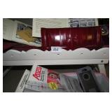 Lot - Bed Tray, Wallets, Box, Trivets, Etc.