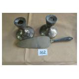 Sterling Silver Candlesticks and Pie Server