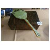 Wooden Box and Mid Century Vanity Mirror