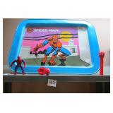 Spiderman Tray, Action Figure and Pez Dispenser