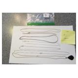 7 Sterling Silver Necklaces 37.6 Grams