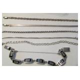 6 Sterling Silver Bracelets 45.6 Grams