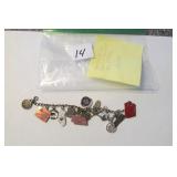 Sterling Silver Chain w Mostly Sterling Charms