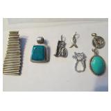 7 Sterling Silver Pendants 34.4 Grams