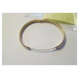 14K Gold Bangle Bracelet 6.3 Grams Has Dents