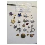Large Lot Costume Jewelry Pendants & Pins