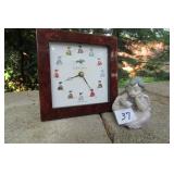 Small Lladro Figurine 4" Tall and Keeneland Clock
