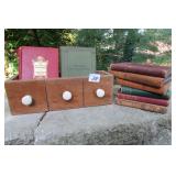 8 Vintage Books and small wooden box