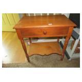 Nice Oak Side Table w/Drawer 26" x28" x16"