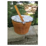 Longaberger Sewing Basket w/Sewing Supplies