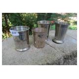 4 Silver Plated Mint Julip Cups