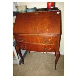 Tiger Oak Desk w/ Two Drawers 38" x27" x15"