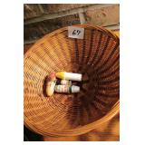 Basket and 4 Collectible Travel Sewing Kits