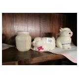 Cat Creamer and Sugar and Honey Pot