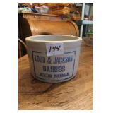 Loud and Jackson Dairies Crock