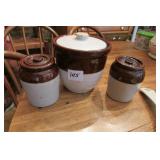 Three Nice Crocks w/Lids