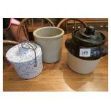 3 Crocks - 2 w/Lids