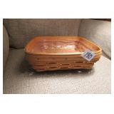 Longaberger Flat Basket 10" x 10"