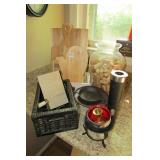 Cutting Boards, Candleholders, Wine Opener, etc
