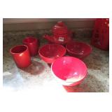 Tea Pot, Mugs and Bowls Marked Waechtersbach,