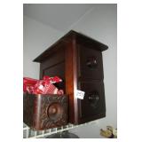 Small Sewing Cabinet, Drawer and Fabric