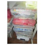9 Totes of Fabric Pieces