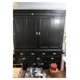 Large Black Storage Armoire