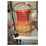 2 Decorative Metal Containers