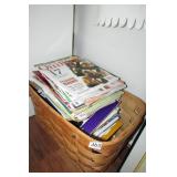 Basket w/Quilting Magazines