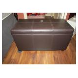 Faux Leather Bench
