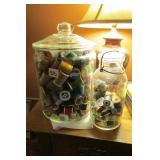 Cracker Jar, Ball Jar (Full of thread)