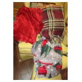 Stack of Throw Blankets (4)