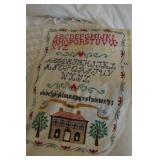 Handmade Sampler (1976) & Quilt Rack