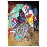 Lot of Scarves w/basket