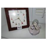 Lladro Angel Figure & Keeneland Clock