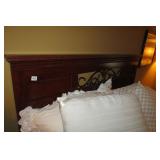 Queen Bed - Modern Cherry w/metal accent