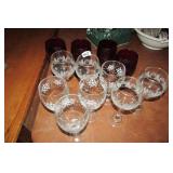 Lot- Christmas Themed Wine Glasses