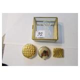 3 Vintage Estee Lauder Compacts & Box