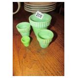 Jadeite AKRO Agate Pots