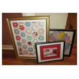 3 Framed Prints (Quilt theme)