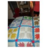 Quilt (Bear Paw Pattern) hand sewn