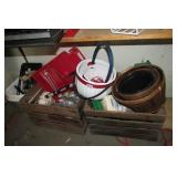 Lot- Crates, Baskets, Paint Brushes